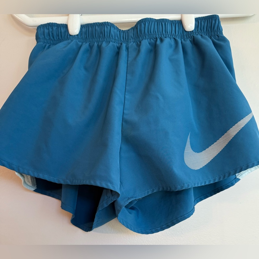 Nike Women’s City Core Dri Fit Running Shorts Lined Slate Teal Blue size M EUC